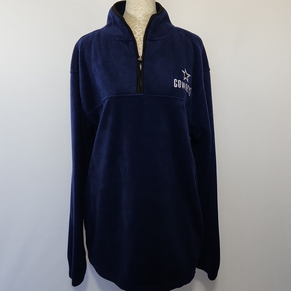 Dallas Cowboys NFL Vintage Authentic Apparel Fleece Quarter Zip Pullover SZ M